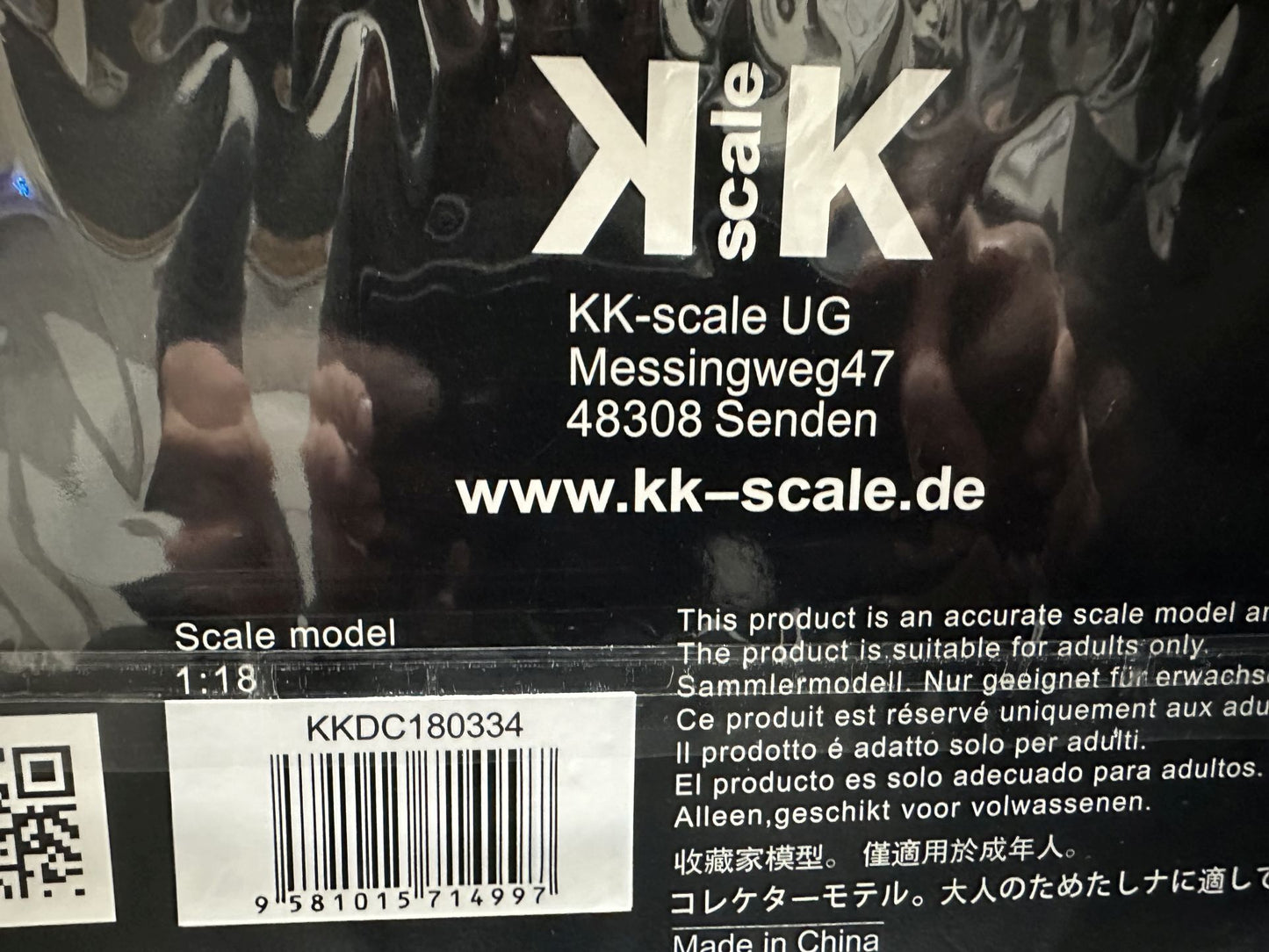 Mercedes Benz 500SEC Coupe C126 black 1:18 KK-Scale KKDC180334 Мерцедес Бенц Купе черен