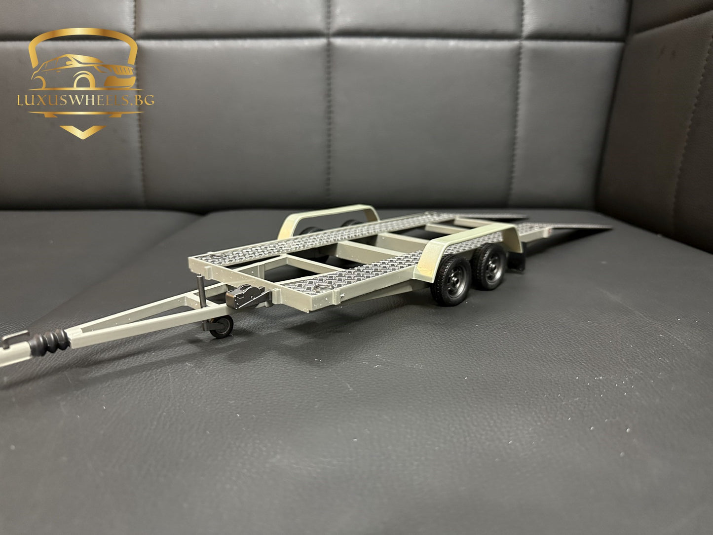 ANHÄNGER TRAILER Autotransportanhänger Car Carrier OT225D grey OTTO 1:18 Ремарке за Коли