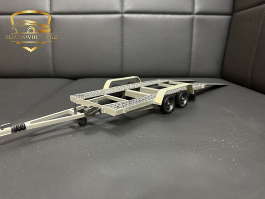 ANHÄNGER TRAILER Autotransportanhänger Car Carrier OT225D grey OTTO 1:18 Ремарке за Коли