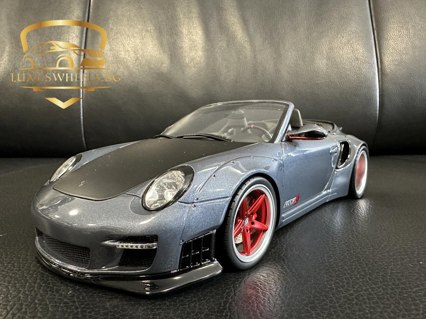 Porsche 911 997 LB Works Cabrio blue Limitiert 123/999 1:18 GT Spirit GT463 Порше 911 997 Кабрио син Лимитирана