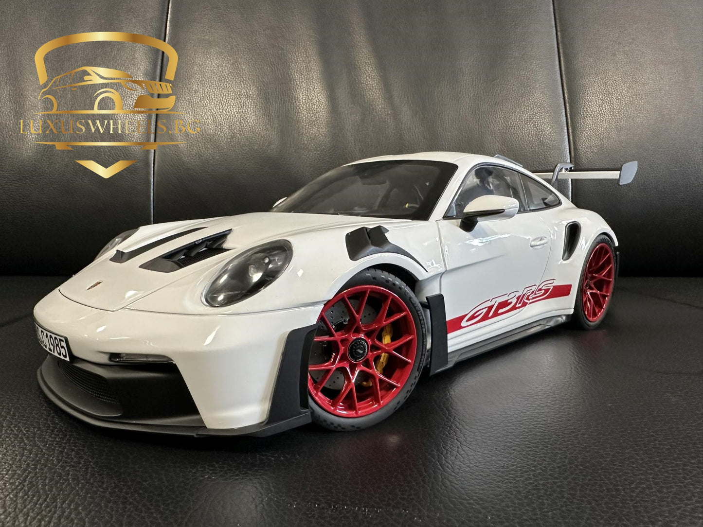 Porsche 911 GT3 RS 2022 white/red 1:12 NOREV 127530 Порше ГТ3 РС бял/червен