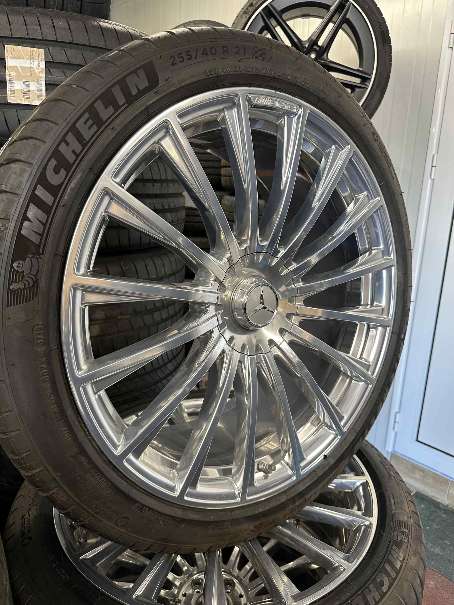 Оригинал Mercedes S63 AMG W223 V223 Chrom 21 Zoll Мерцедес С63 AMG W223 V223 21 цола AMG Хром джанти летен комплект летни гуми