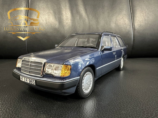 Mercedes Benz 300D 1990 W124 blue 1:18 NOREV 183962 Limitiert 1000pcs Мерцедес Бенц 300Д 1990 син Лимитирана 1000 бройки