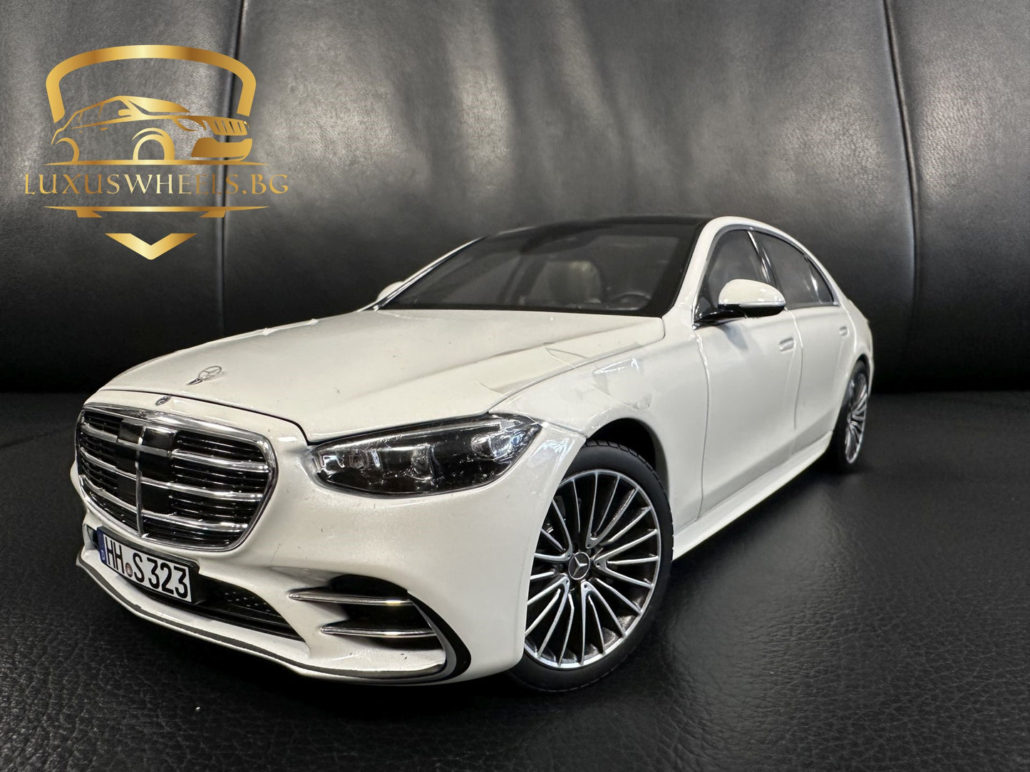 Mercedes Benz S Klasse W223 white limitiert 500 pcs 1:18 NOREV 183801 Мерцедес Бенц С Класа бял Лимитирана 500 бройки