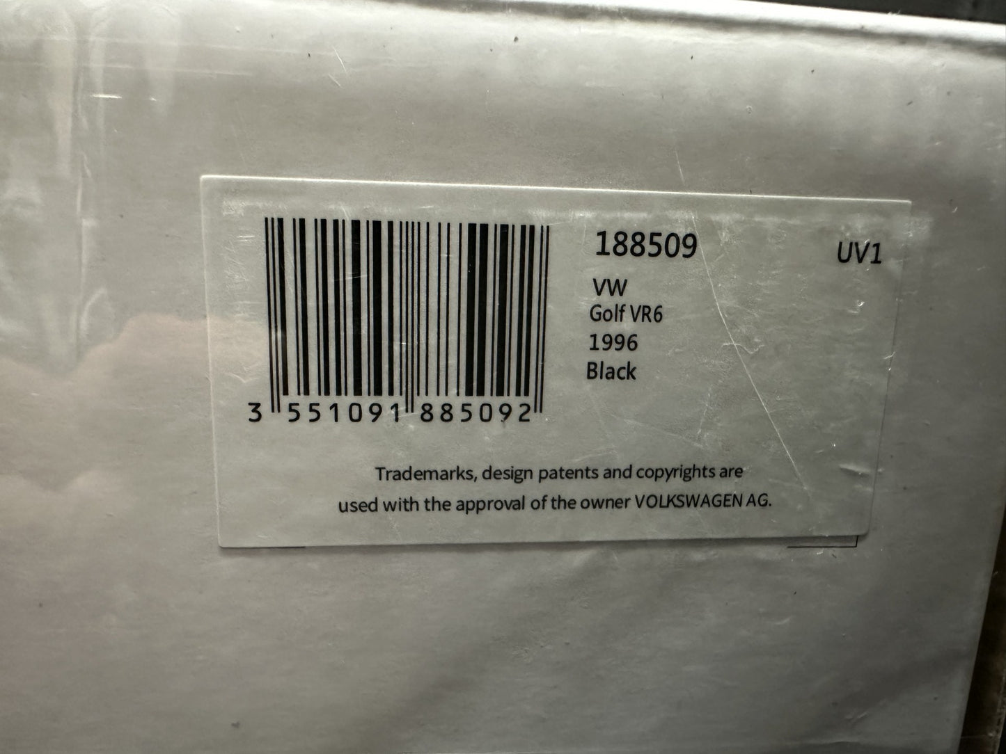 Volkswagen Golf 3 VR6 black Limitiert 500pcs 1:18 NOREV 188509 Фолксваген Голф 3 черен Лимитирана 500 броя