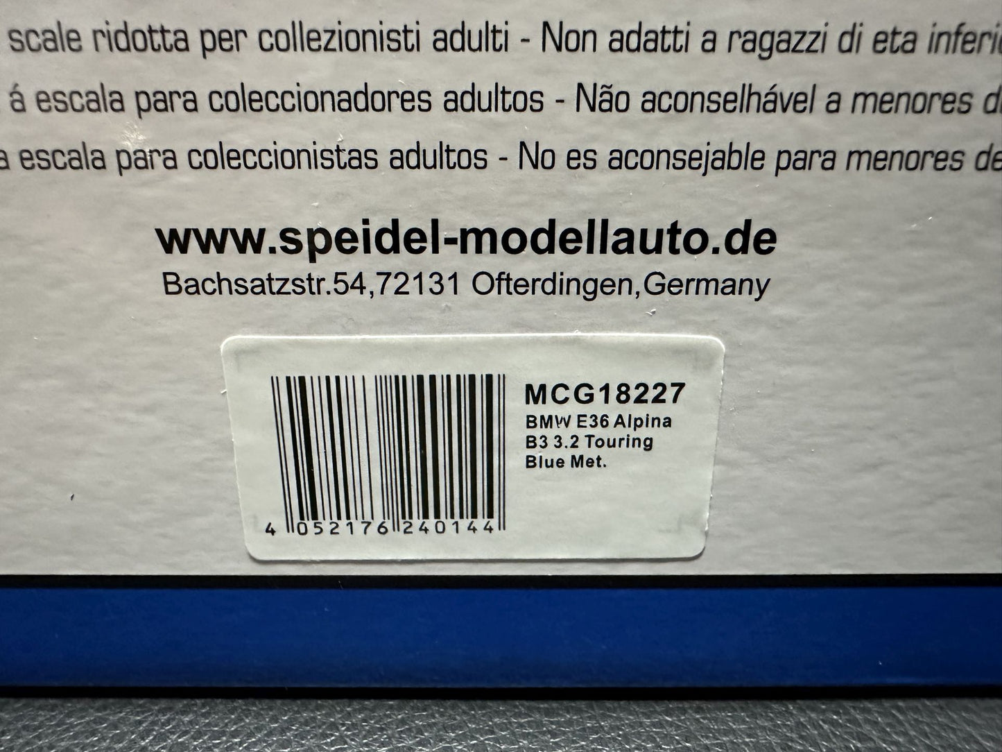 Bmw Alpina E36 B3 3.2 Kombi blue 1:18 Modelcar MCG 18227 Бмв Е36 Алпина син Комби