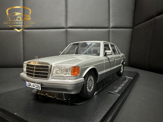 Mercedes Benz S Klasse 560SEL W126 1985 silber 1:18 i Scale Мерцедес Бенц С Класа сив