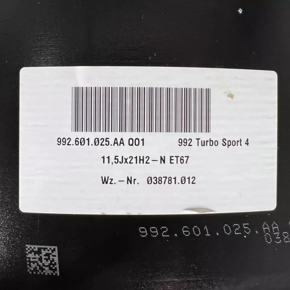 Нови Оригинал Porsche 911 (992) Turbo Sport 4 20/21 Zoll Алуминиеви джанти Порше 911 /992/ Турбо Спорт 4 20/21 цола централен отвор