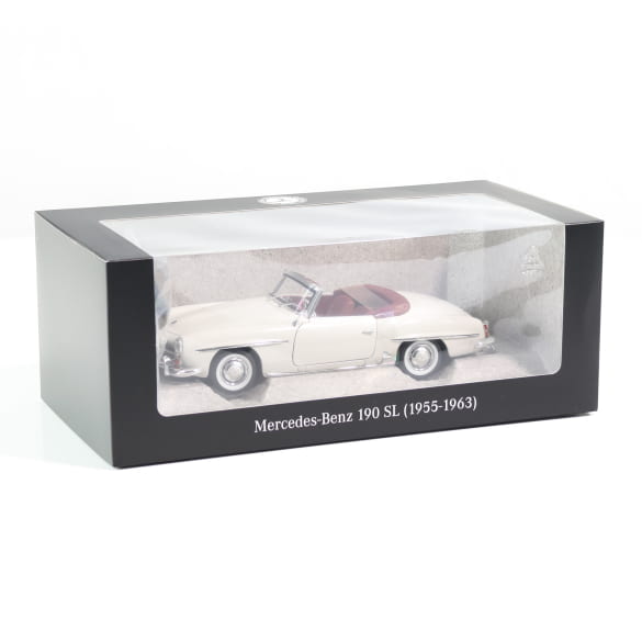 Mercedes Benz 190SL W121 Cabrio white 1:18 NOREV B66040710 Мерцедес Бенц 190СЛ Кабрио бял отваряем