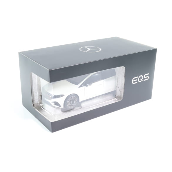 Mercedes Benz EQS V297 white 1:18 NOREV B66961049 Мерцедес Бенц бял отваряем