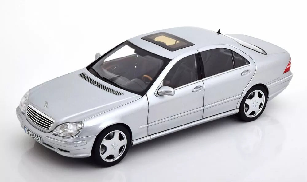 Mercedes Benz S55 AMG W220 grey Limited 500pcs 1:18 NOREV 183816 Мерцедес Бенц С55 АМГ сив отваряем Лимитирана 500