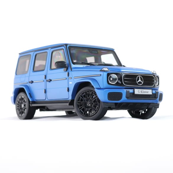 Mercedes Benz G Klasse EQ W465 blue 1:18 NOREV B66960664 Мерцедес Бенц Г Класа син отваряем