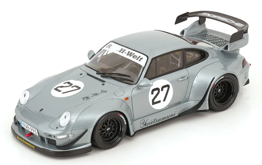 Porsche 911 RWB Yuiitsumuni Body Kit 2024 silber Limitiert 1:18 GT Spirit GT522 Порше сив Лимитирана
