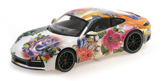 Porsche 911 Carrera 4S flower design Limited 500pcs 1:18 Minichamps 155067329 Порше 911 Карера 4С Лимитирана