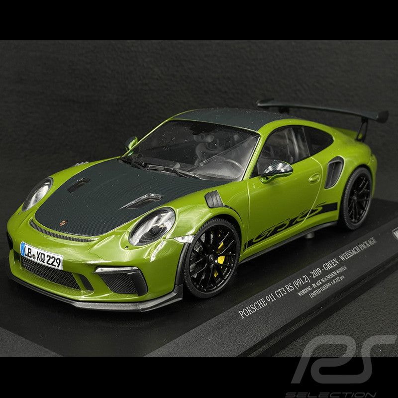PORSCHE 911 991.2 GT3 RS 2019 green Limited 222pcs 1:18 Minichamps 155068232 Порше 911 ГТ3 РС Лимитирана зелен