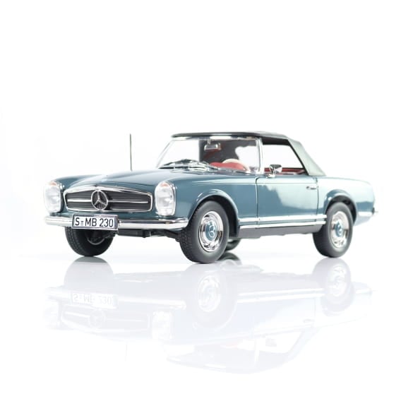 Mercedes Benz 230SL W113 Cabrio blue 1:18 NOREV B66040681 Мерцедес Бенц 230СЛ Кабрио син отваряем
