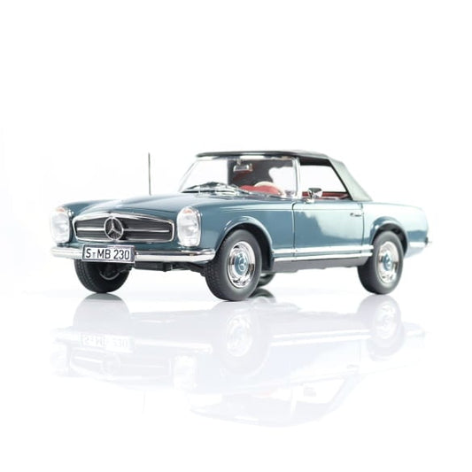 Mercedes Benz 230SL W113 Cabrio blue 1:18 NOREV B66040681 Мерцедес Бенц 230СЛ Кабрио син отваряем