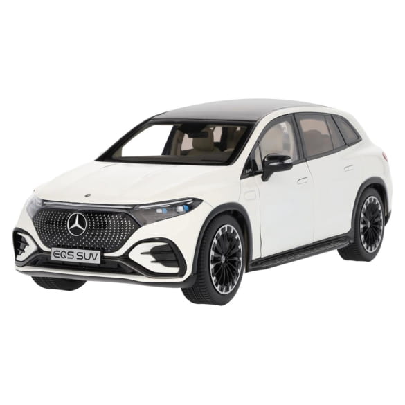 Mercedes Benz EQS SUV X296 AMG white 1:18 NOREV B66960590 Мерцедес Бенц бял отваряем