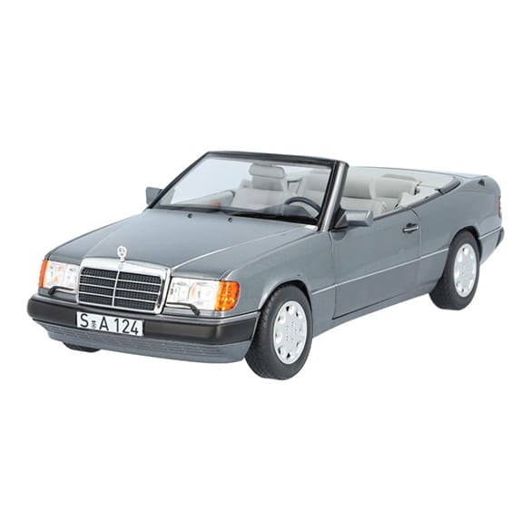 Mercedes Benz 300CE W124 Cabrio grey 1:18 NOREV B66040685 Мерцедес Бенц 300ЦЕ Кабрио сив отваряем