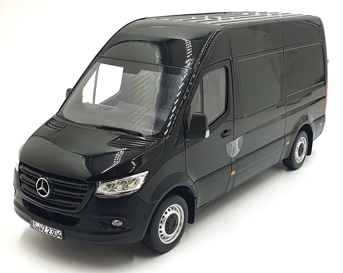 Mercedes Benz Bus Sprinter Transporter black 2018 1:18 NOREV 183041 Мерцедес Бенц Спринтер Бус отваряем черен