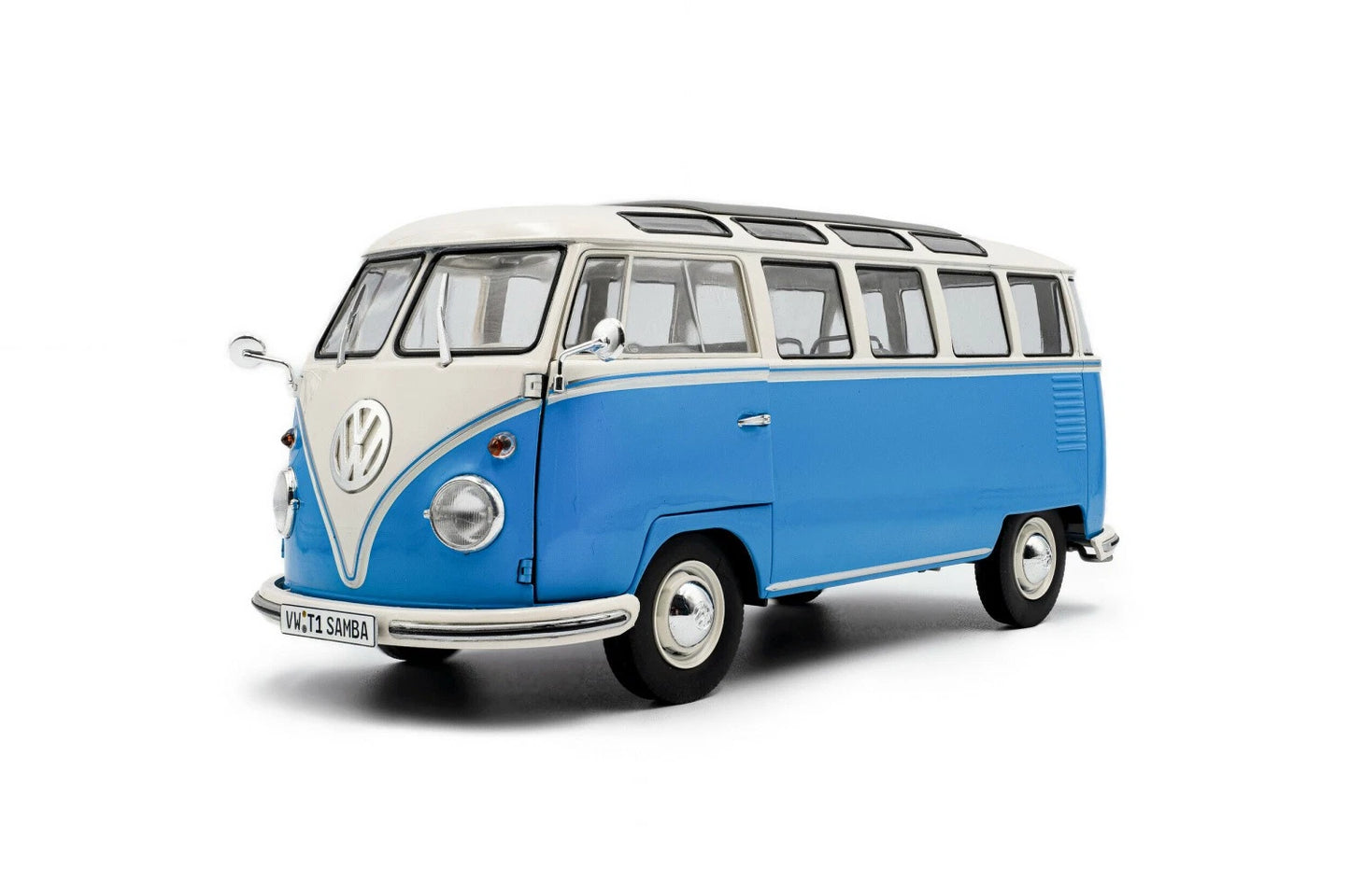 Volkswagen T1 21 Samba blue 1:18 Solido S1803401 Фолксваген Т1 син