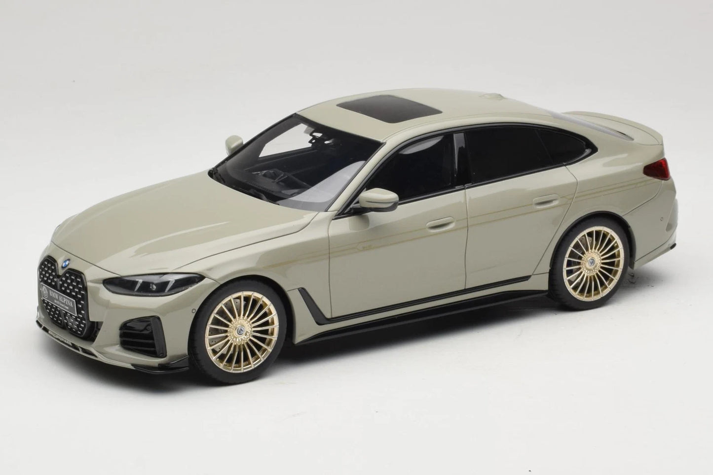 Bmw M4 G26 B4 Alpina Limousine grey Limitiert 1:18 GT Spirit GT541 Бмв Алпина сив седан Лимитирана