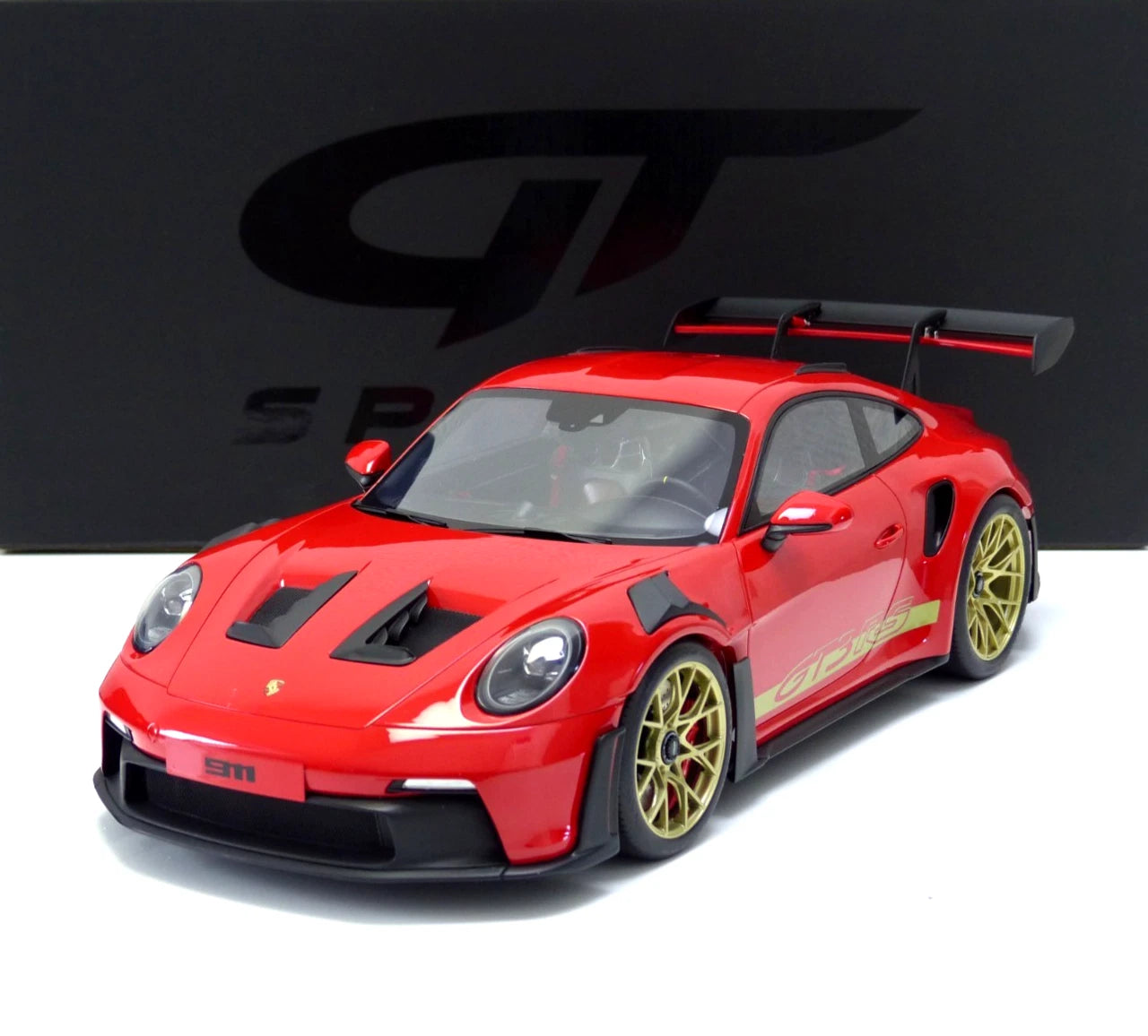 Porsche 911 992 GT3 RS Guard red Limitiert 601/1100 1:12 GT Spirit GT939 Порше ГТ3 червен Лимитирана