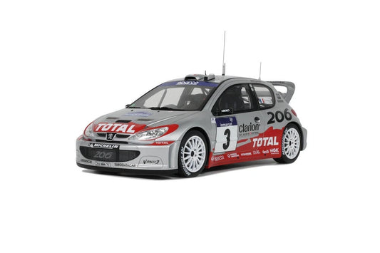 Peugeot 206 WRC Gilles Panizzi Limited grey 1:18 Ottomobile Otto OT1085 Пежо 206 Рали Лимитирана сив