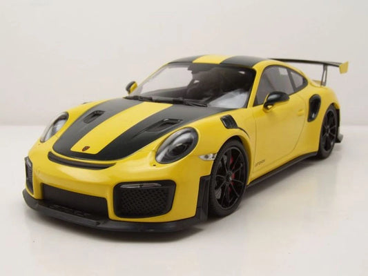 Porsche 911 991.2 GT2 RS 2018 yellow Limited 600pcs 1:18 Minichamps 155068311 Порше 911 991.2 жълт Лимитирана