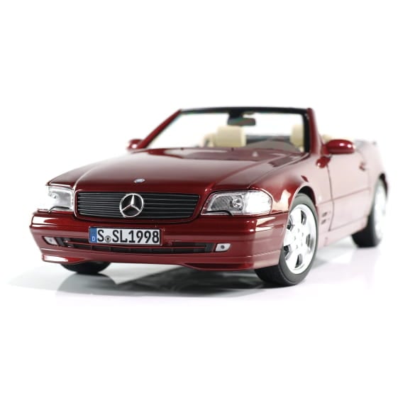 Mercedes Benz SL500 R129 Cabrio red 1:18 NOREV B66040658 Мерцедес Бенц СЛ500 Кабрио червен отваряем