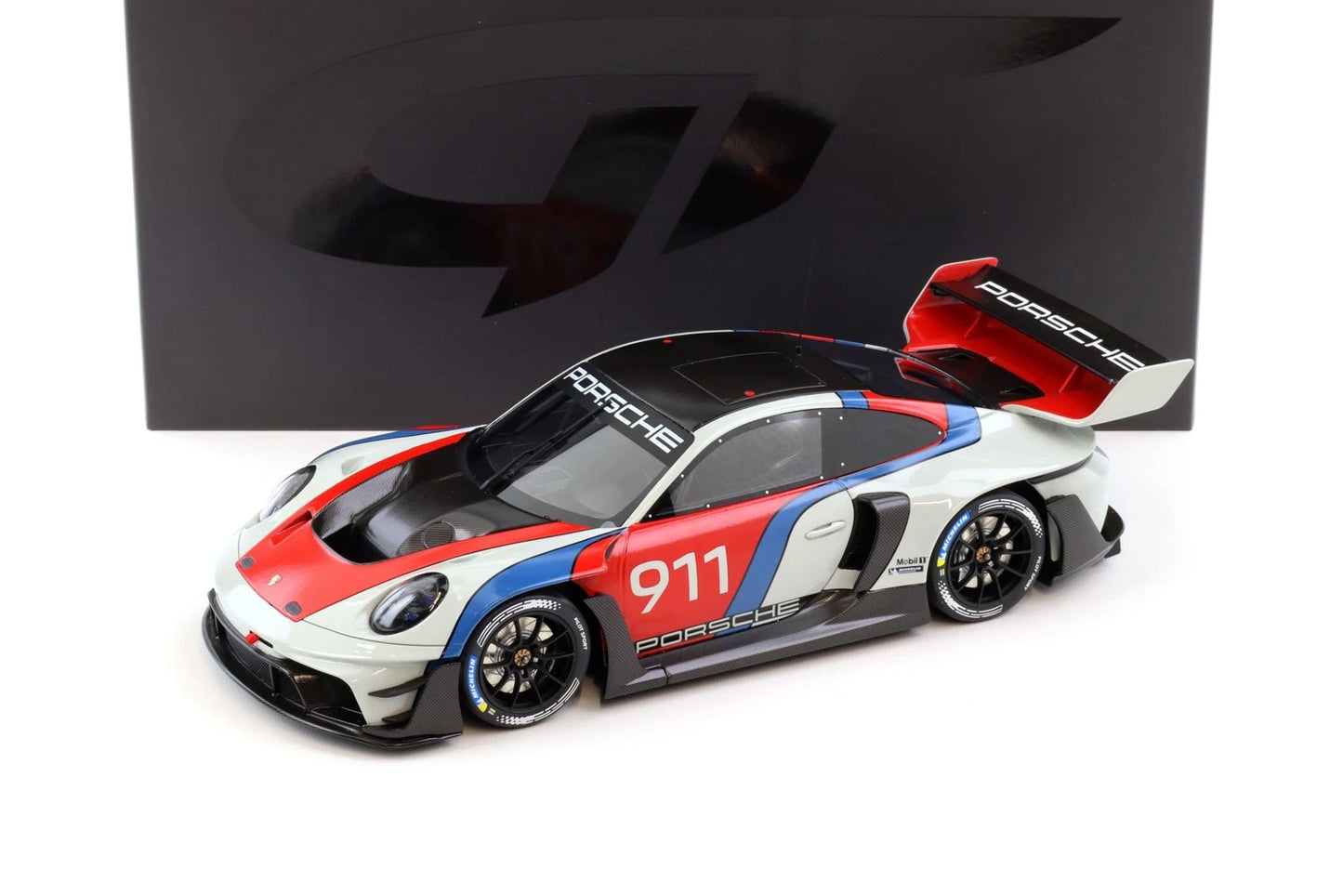 Porsche 911 992 GT3 R Rennsport 2023 Limitiert white-red-blue 1:18 GT Spirit GT495 Порше ГТ3 Р Спорт Лимитирана