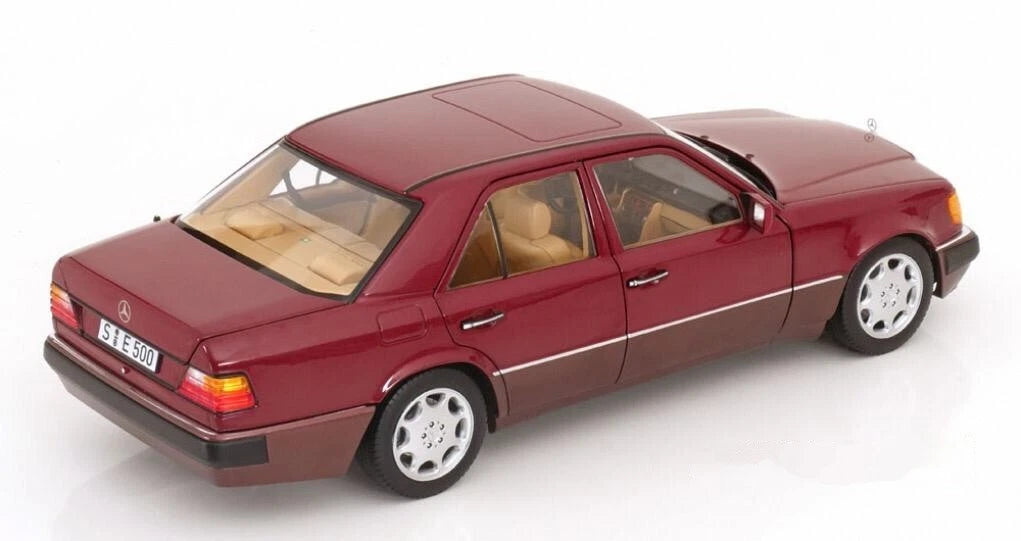 Mercedes Benz 500 E Klasse W124 red Limited 2000 1:18 NOREV b66040699 Мерцедес Бенц 500 Е Класа бордо отваряем Лимитирана 2000