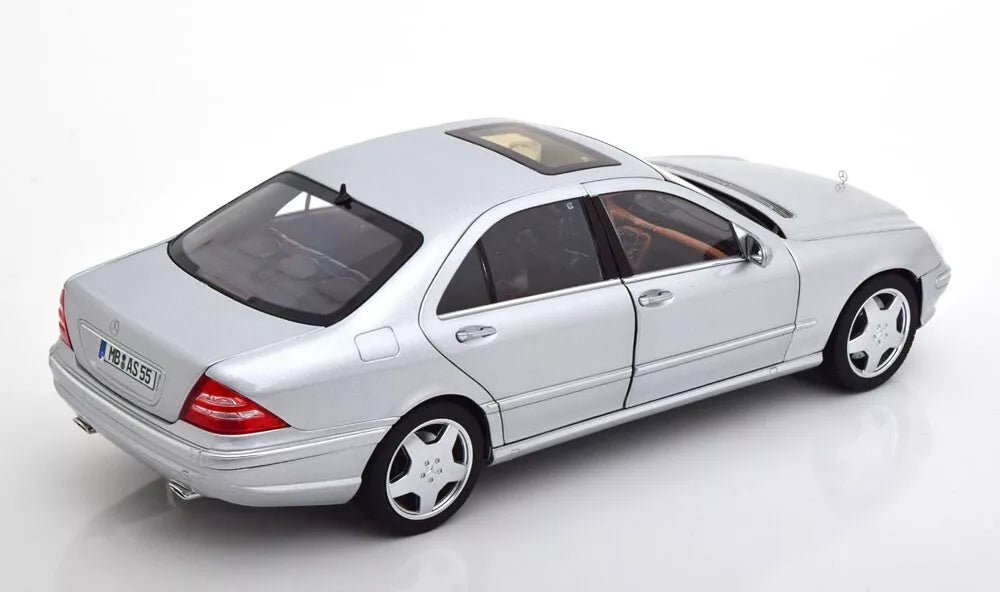 Mercedes Benz S55 AMG W220 grey Limited 500pcs 1:18 NOREV 183816 Мерцедес Бенц С55 АМГ сив отваряем Лимитирана 500