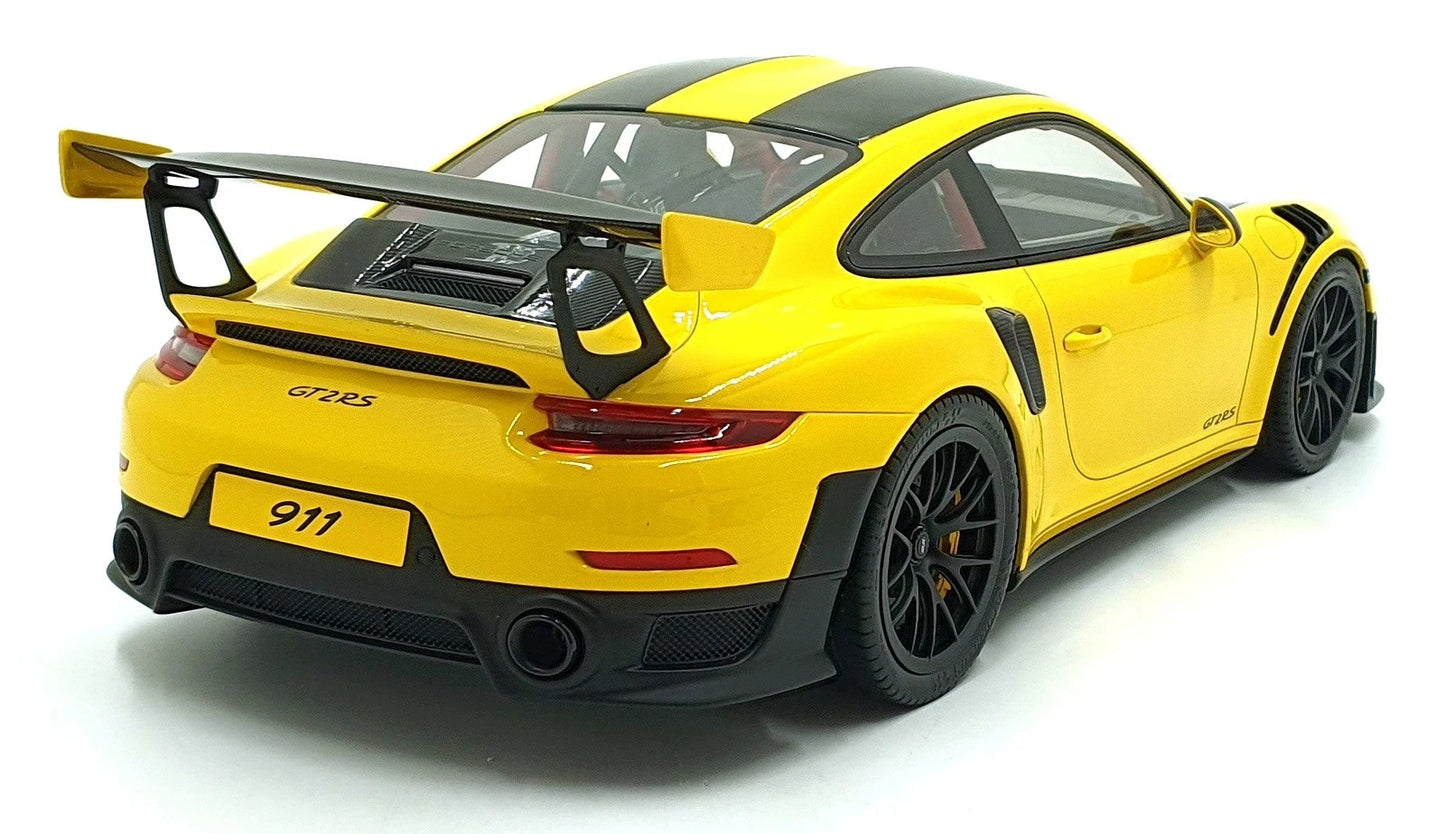 Porsche 911 991.2 GT2 RS Coupe yellow Limitiert 1:12 GT Spirit GT535 Порше ГТ2 жълт Лимитирана