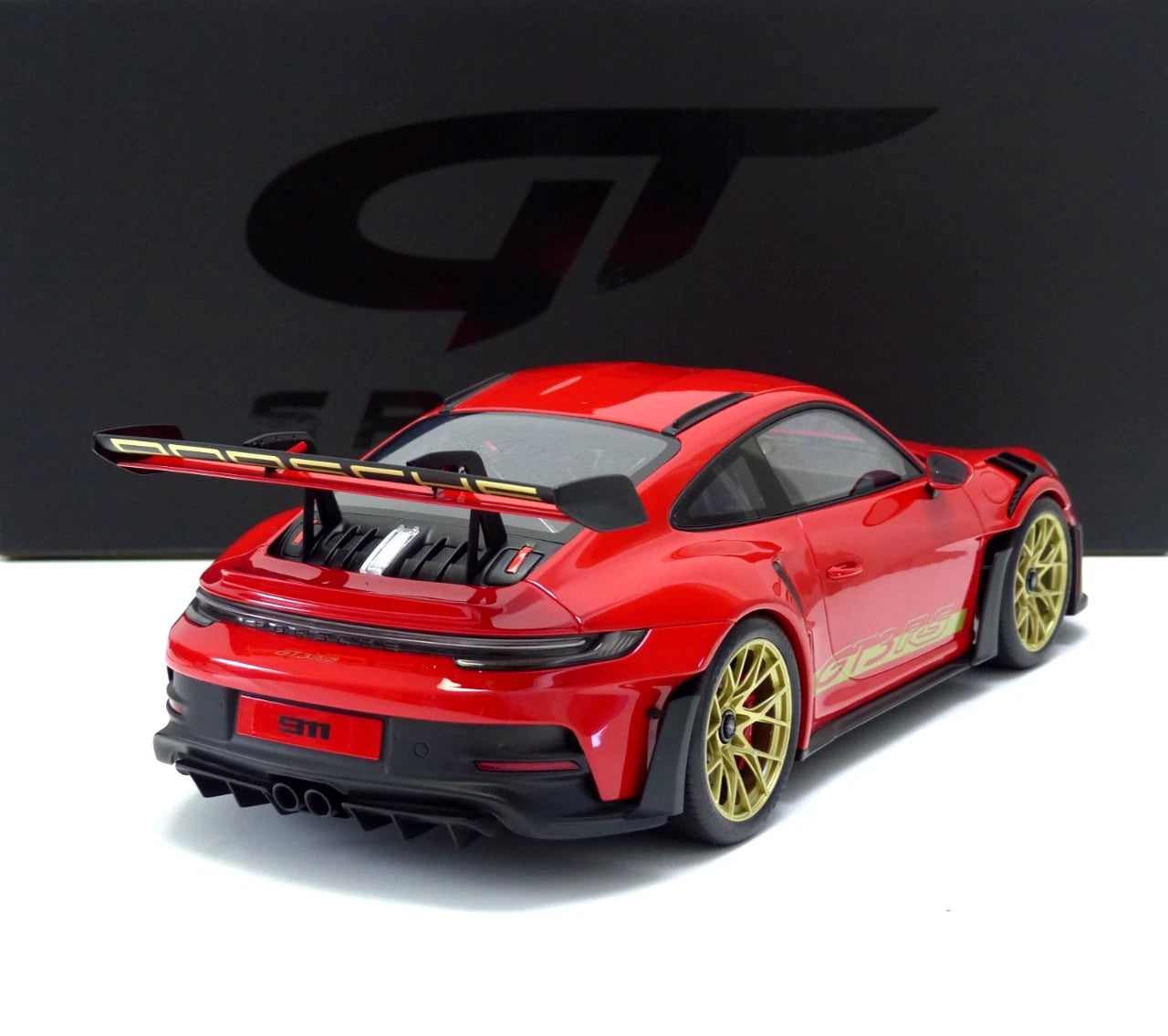 Porsche 911 992 GT3 RS Guard red Limitiert 601/1100 1:12 GT Spirit GT939 Порше ГТ3 червен Лимитирана
