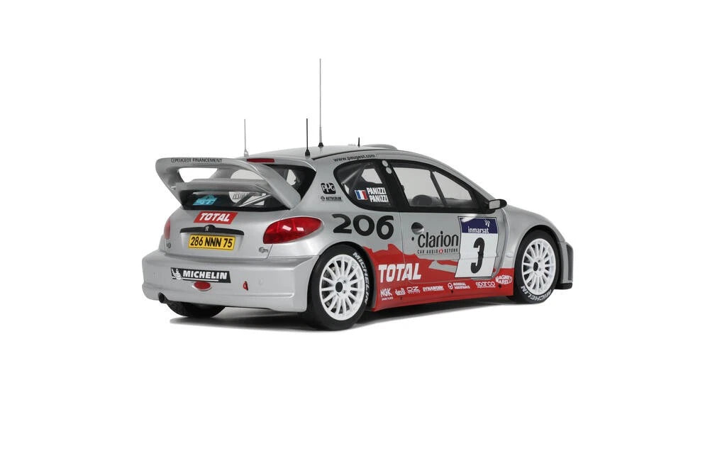 Peugeot 206 WRC Gilles Panizzi Limited grey 1:18 Ottomobile Otto OT1085 Пежо 206 Рали Лимитирана сив