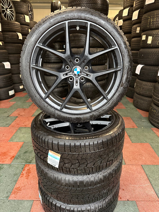 Оригинал BMW 1er F40 2er F44 18 Zoll M Performance M554 Бмв 1-ва 2-ра серия Ф40 Ф44 18 цола Алуминиеви джанти зимен комплект зимни гуми