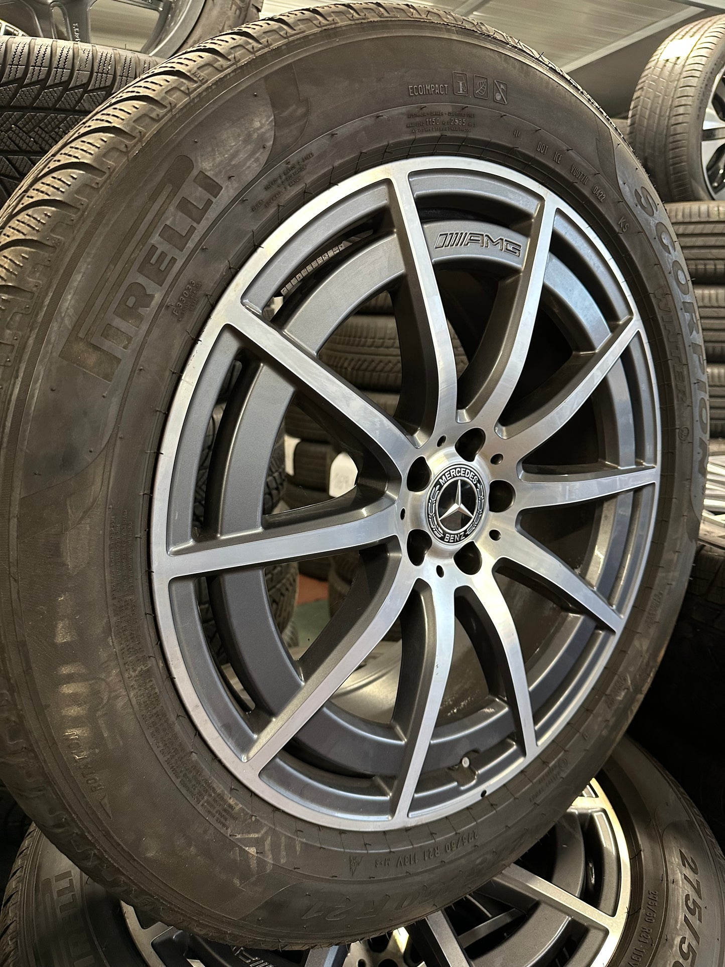 Оригинал Mercedes GLS63 AMG X167 W167 21 Zoll Мерцедес ГЛС63 АМГ X167 W167 21 цола джанти зимен комплект зимни гуми