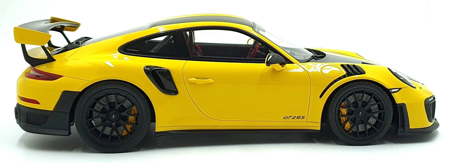 Porsche 911 991.2 GT2 RS Coupe yellow Limitiert 1:12 GT Spirit GT535 Порше ГТ2 жълт Лимитирана