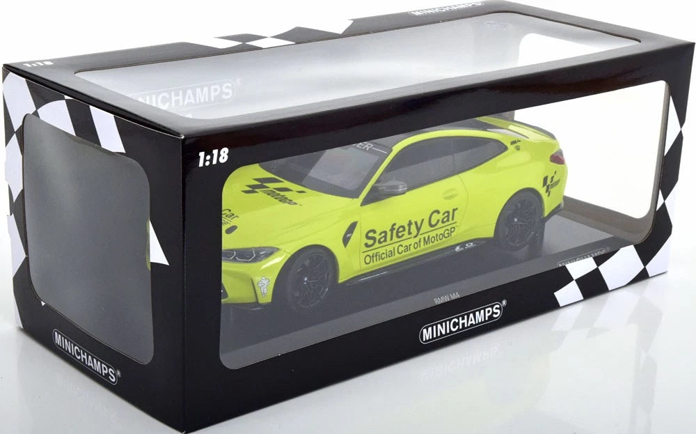 Bmw M4 G82 Coupe Safety Car Mot Gp 2020 yellow Limited 450pcs 1:18 Minichamps 155020126 Бмв M4 G82 жълт Лимитирана