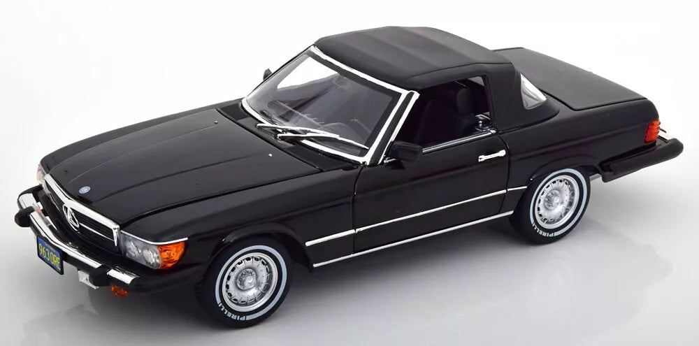 Mercedes Benz 450SL R107 1979 Cabrio black Limited 1000pcs 1:18 NOREV 183724 Мерцедес Бенц 450СЛ Кабрио черен отваряем