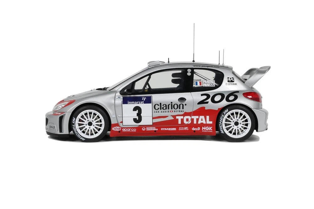 Peugeot 206 WRC Gilles Panizzi Limited grey 1:18 Ottomobile Otto OT1085 Пежо 206 Рали Лимитирана сив