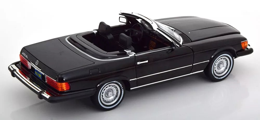 Mercedes Benz 450SL R107 1979 Cabrio black Limited 1000pcs 1:18 NOREV 183724 Мерцедес Бенц 450СЛ Кабрио черен отваряем