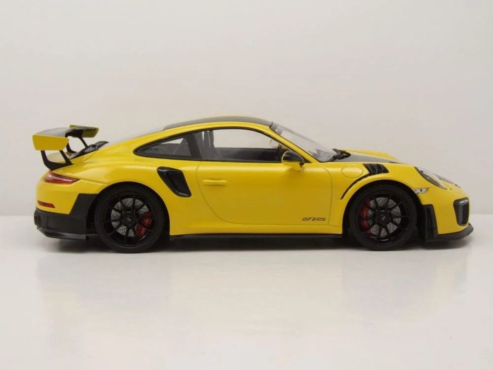 Porsche 911 991.2 GT2 RS 2018 yellow Limited 600pcs 1:18 Minichamps 155068311 Порше 911 991.2 жълт Лимитирана