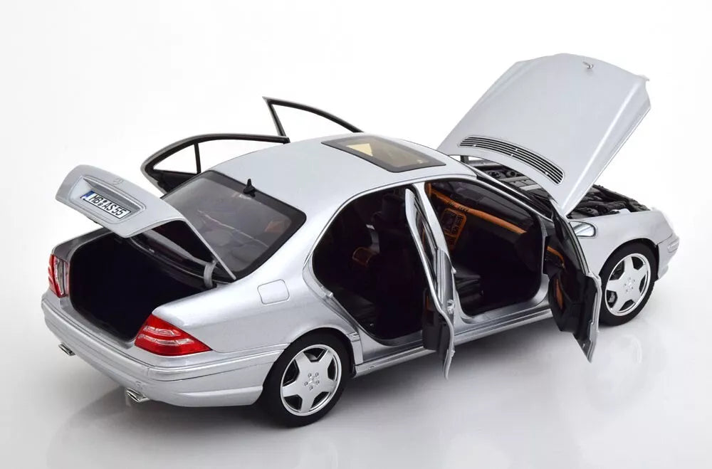 Mercedes Benz S55 AMG W220 grey Limited 500pcs 1:18 NOREV 183816 Мерцедес Бенц С55 АМГ сив отваряем Лимитирана 500
