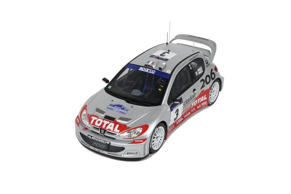 Peugeot 206 WRC Gilles Panizzi Limited grey 1:18 Ottomobile Otto OT1085 Пежо 206 Рали Лимитирана сив