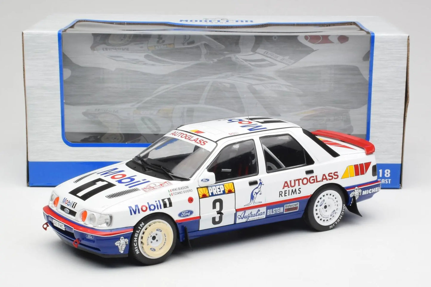 Ford Sierra RS Coswort 4x4 Rally Monte Carlo 1992 white 1:18 Modelcar MCG18355R Форд Сиера бял