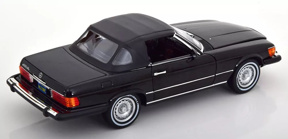 Mercedes Benz 450SL R107 1979 Cabrio black Limited 1000pcs 1:18 NOREV 183724 Мерцедес Бенц 450СЛ Кабрио черен отваряем