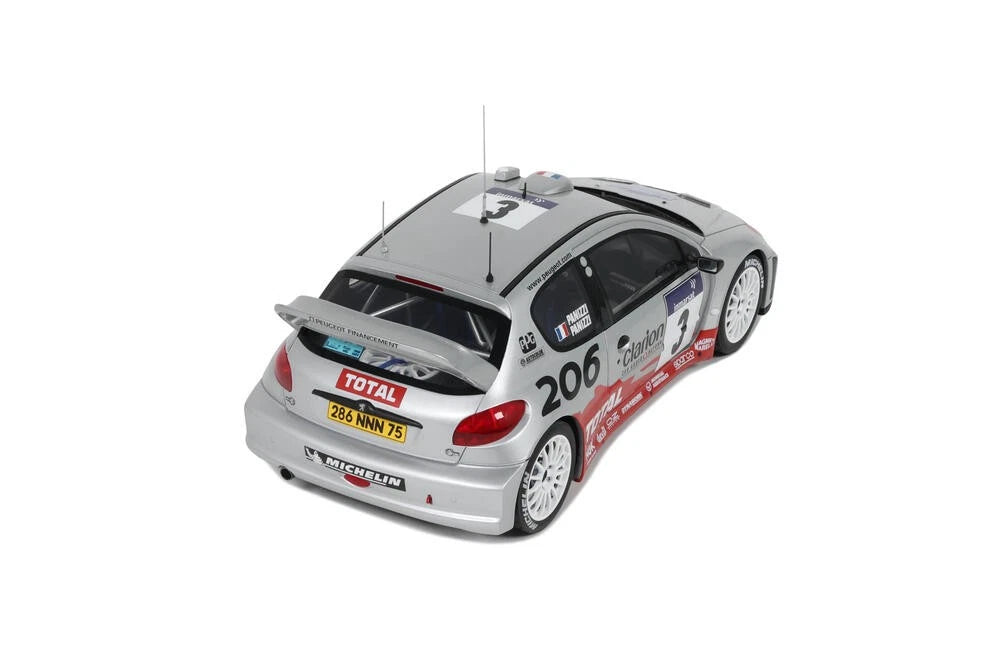 Peugeot 206 WRC Gilles Panizzi Limited grey 1:18 Ottomobile Otto OT1085 Пежо 206 Рали Лимитирана сив
