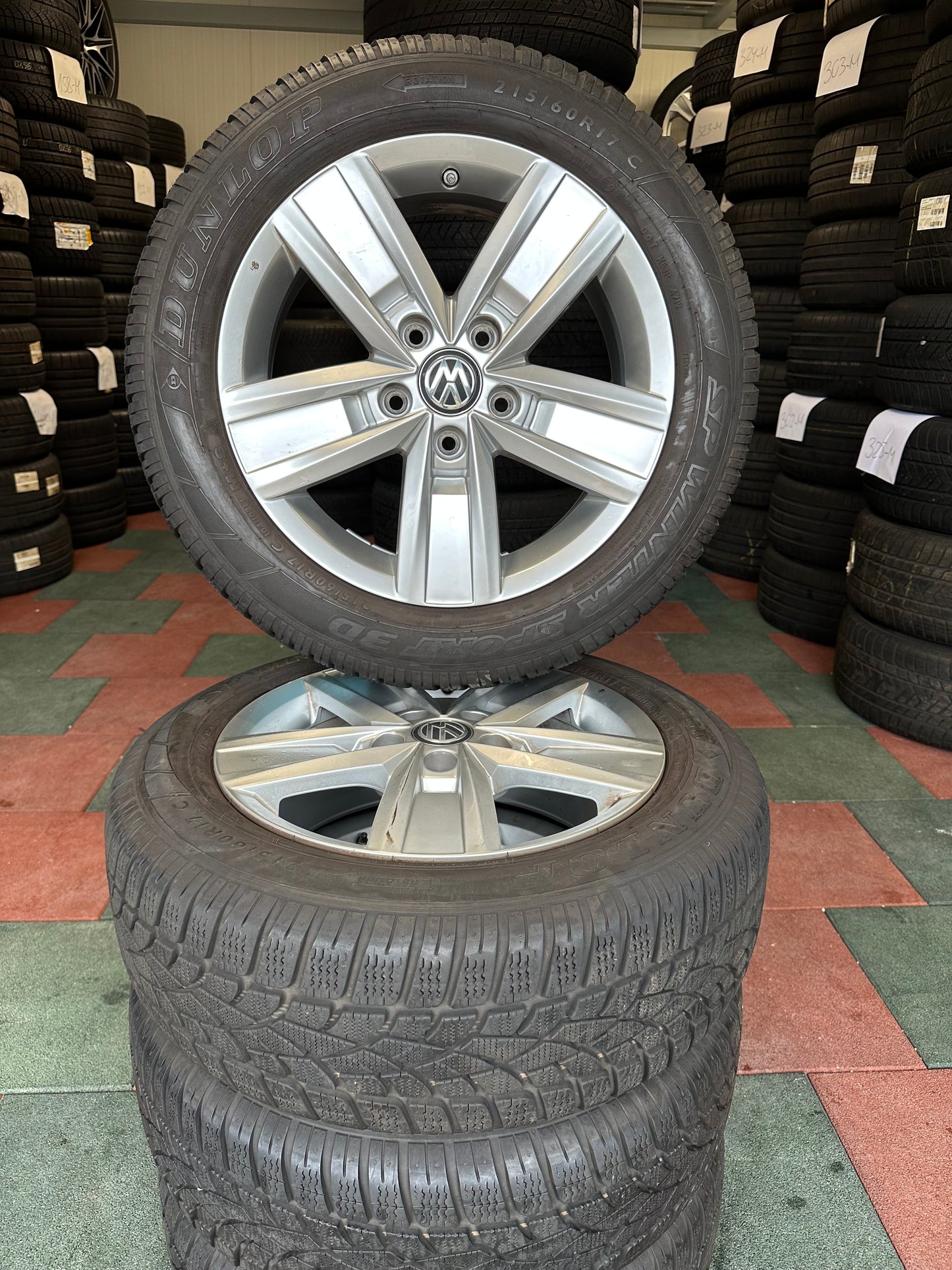 Оригинал VW Volkswagen Transporter T5 T6 17 Zoll Фолксваген Транспортер Т5 Т6 17 цола Алуминиеви джанти зимен комплект зимни гуми